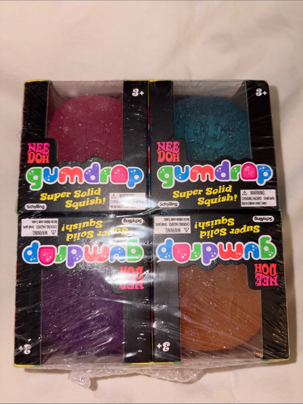 Brand New Nee Doh Gumdrop Super Solid Squish- Blue, Pink, Orange, Purple 4 Pack🔥